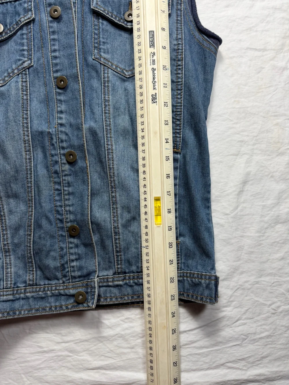 21men Blue Denim Hooded Vest